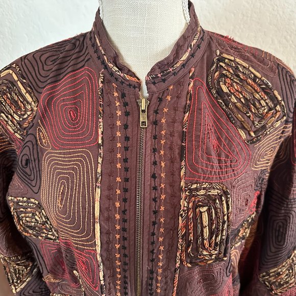 KEREN HART Vintage Boho Jacket Large - Picture 3 of 12